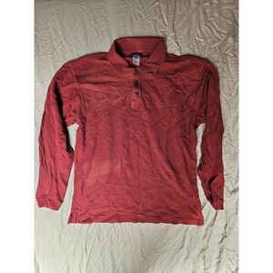 Patagonia Organic Cotton Red Shirt Mems Medium Long Sleeved Office Career Work